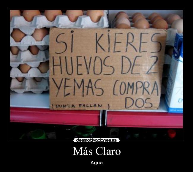 carteles ekatiia mas claro agua huevos yemas comprar desmotivaciones