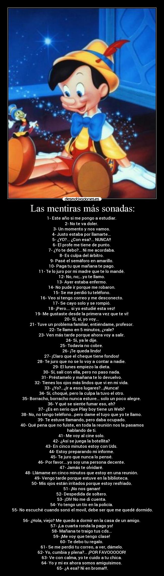 Las mentiras más sonadas: - 