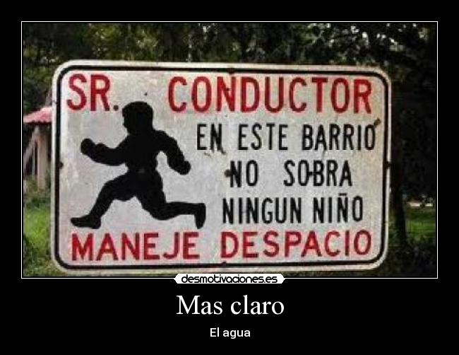 Mas claro - El agua