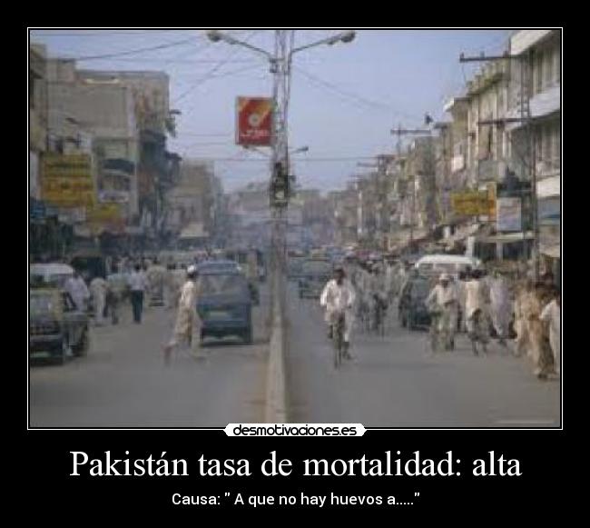 Pakistán tasa de mortalidad: alta -