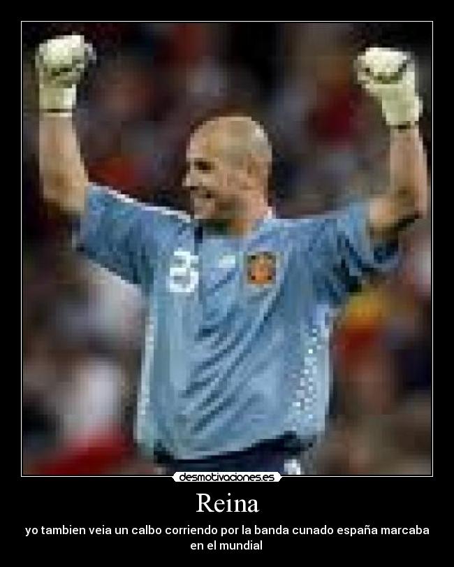 Reina - yo tambien veia un calbo corriendo por la banda cunado españa marcaba
en el mundial 