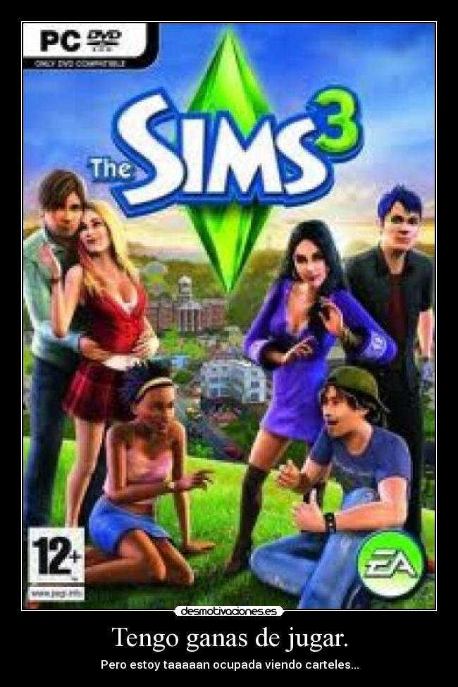 carteles sims sims jugar desmotivaciones