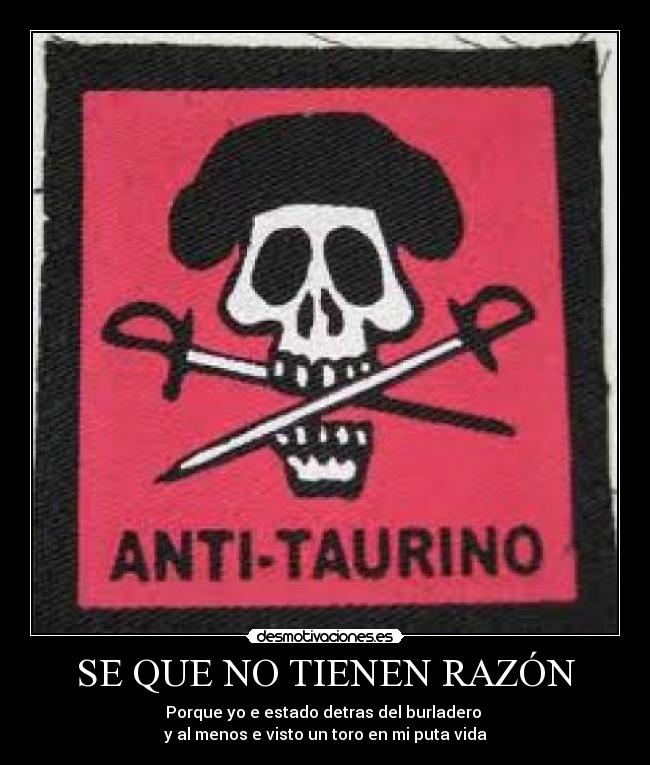SE QUE NO TIENEN RAZÓN - 