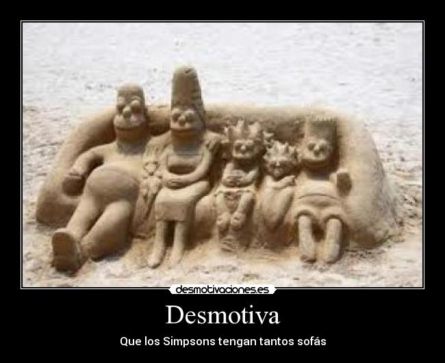 Desmotiva - Que los Simpsons tengan tantos sofás