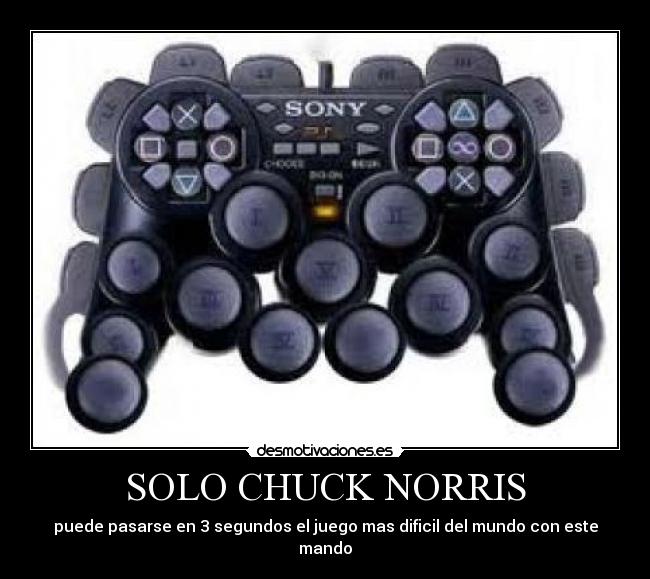 SOLO CHUCK NORRIS - puede pasarse en 3 segundos el juego mas dificil del mundo con este mando