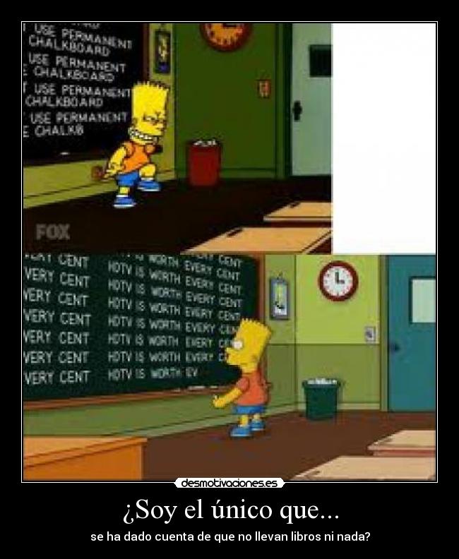 carteles simpsons colegio libros desmotivaciones