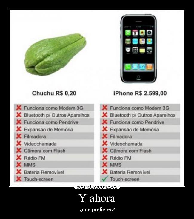 Y ahora - ¿qué prefieres?