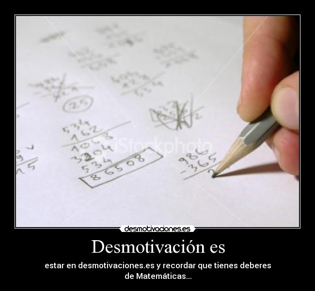 Desmotivación es - 