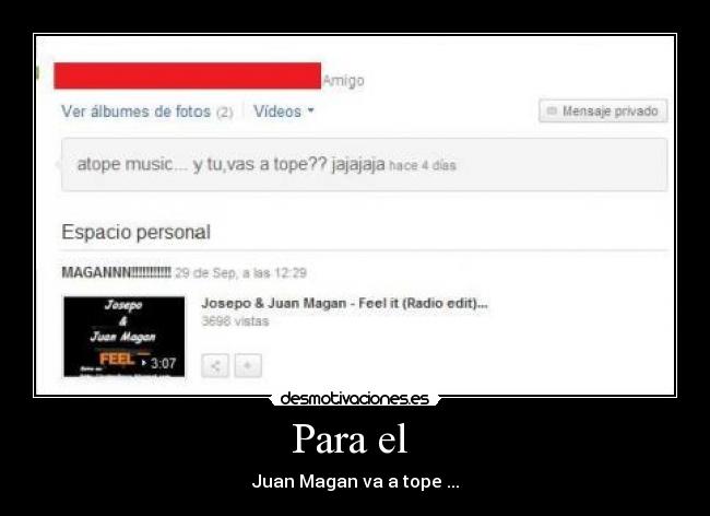 Para el  - Juan Magan va a tope ...