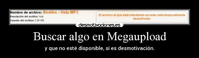 Buscar algo en Megaupload -