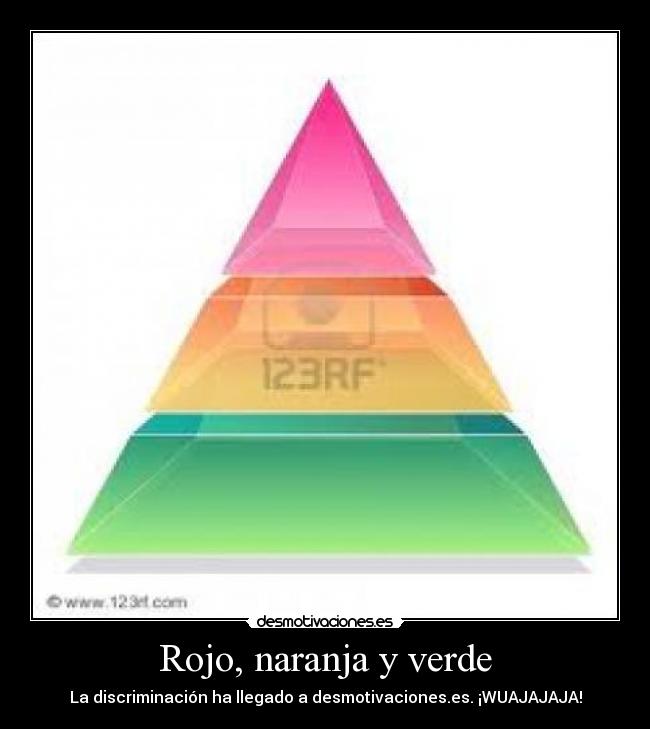 Rojo, naranja y verde -
