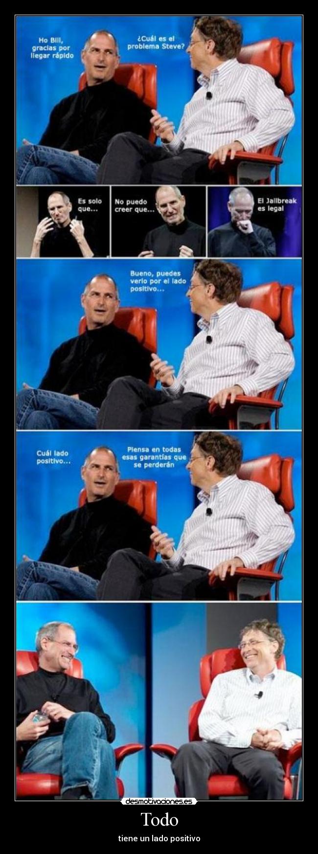 carteles bill gates steve jobs desmotivaciones