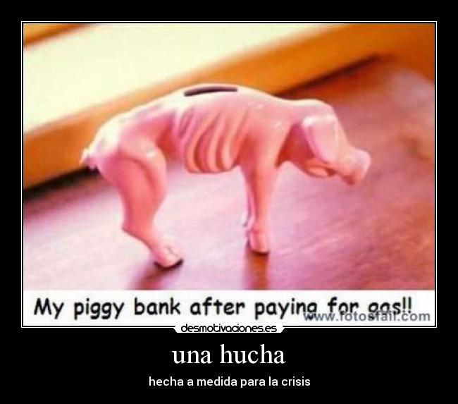 una hucha - hecha a medida para la crisis