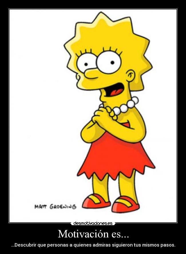 carteles admiracion simpsons lisa desmotivaciones