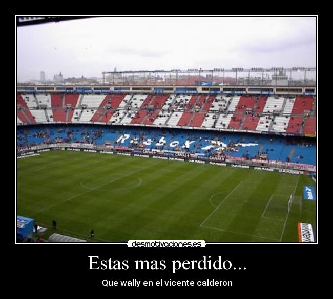 Estas mas perdido... - Que wally en el vicente calderon