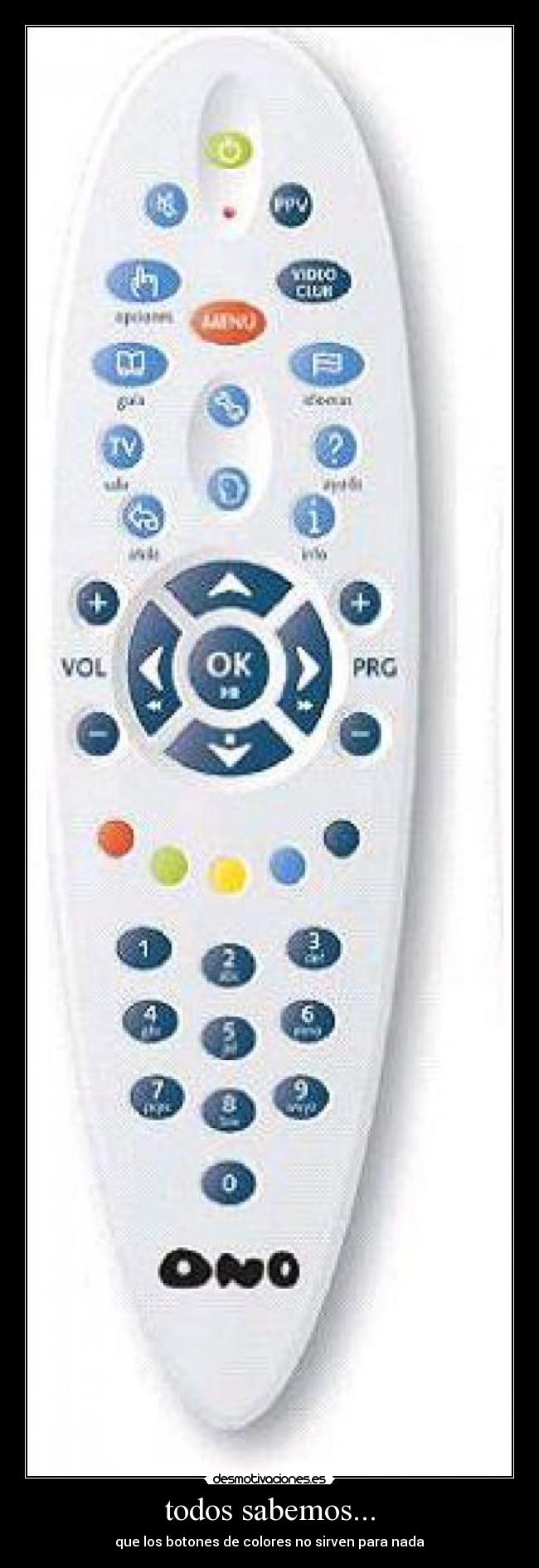 todos sabemos... - que los botones de colores no sirven para nada