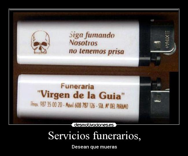 Servicios funerarios, - 