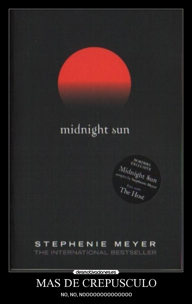 MAS DE CREPUSCULO - NO, NO, NOOOOOOOOOOOOOO