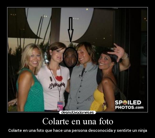 Colarte en una foto -