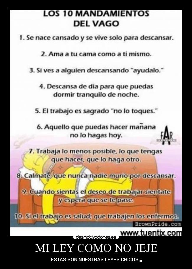 MI LEY COMO NO JEJE - 