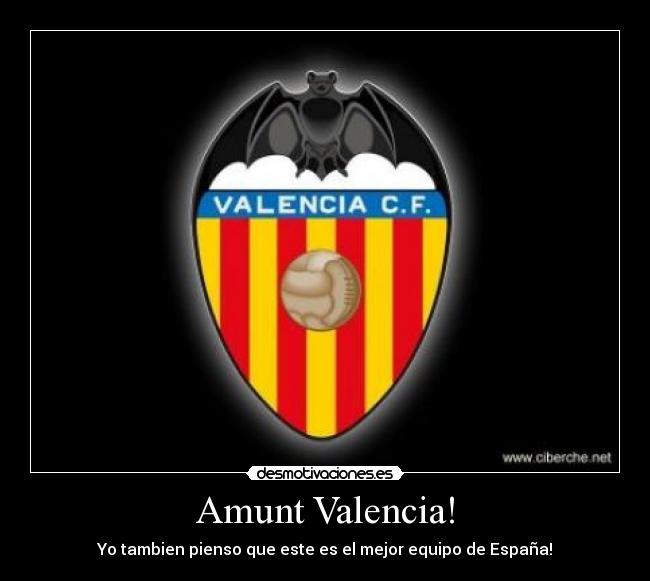 Amunt Valencia! - Yo tambien pienso que este es el mejor equipo de España!