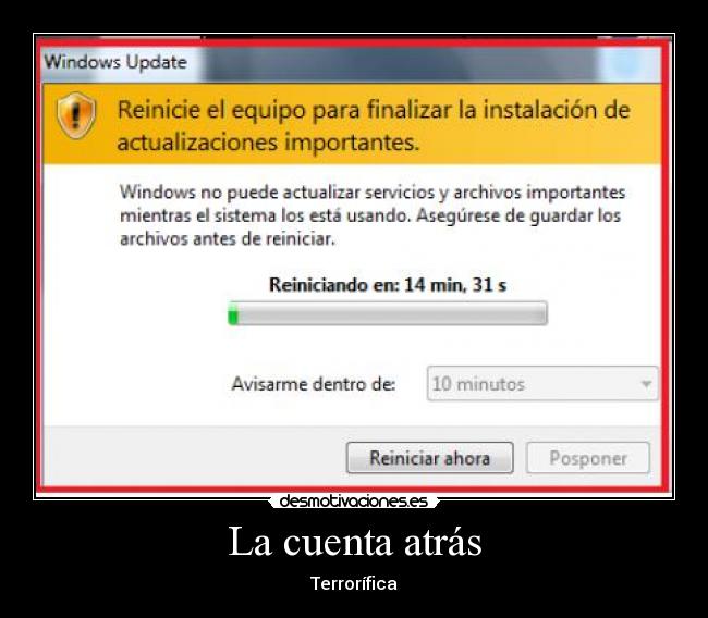La cuenta atrás - Terrorífica