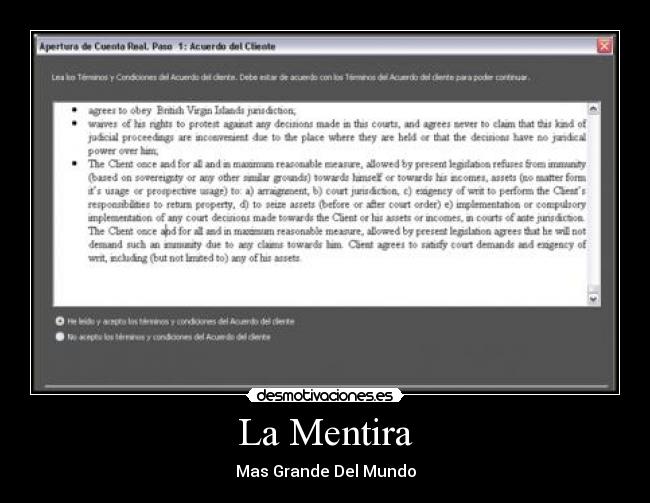 La Mentira -