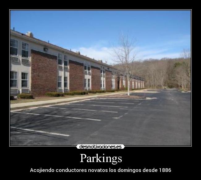 Parkings - Acojiendo conductores novatos los domingos desde 1886