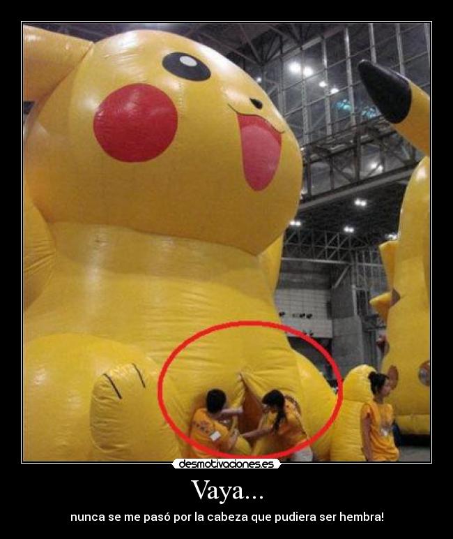 carteles picachu pikachu hembra inaki1991 desmotivaciones