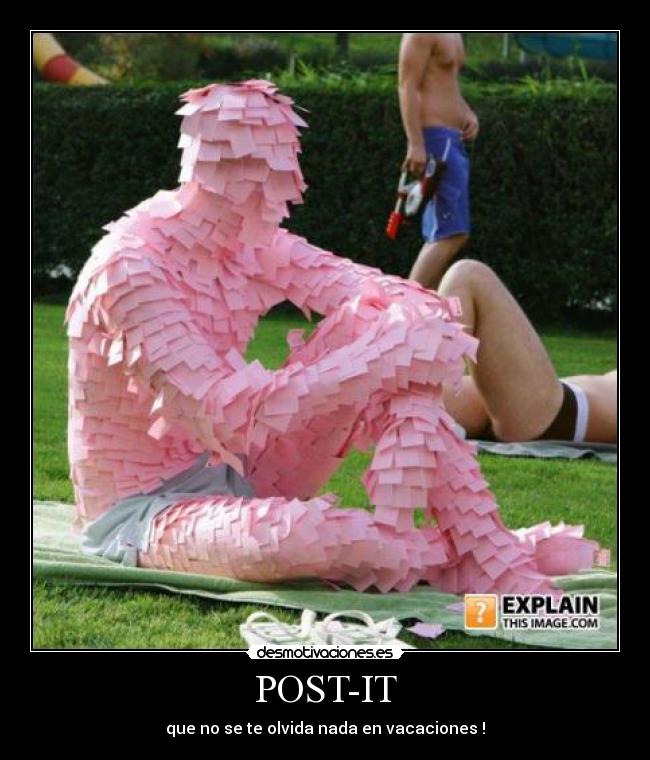 POST-IT - que no se te olvida nada en vacaciones !