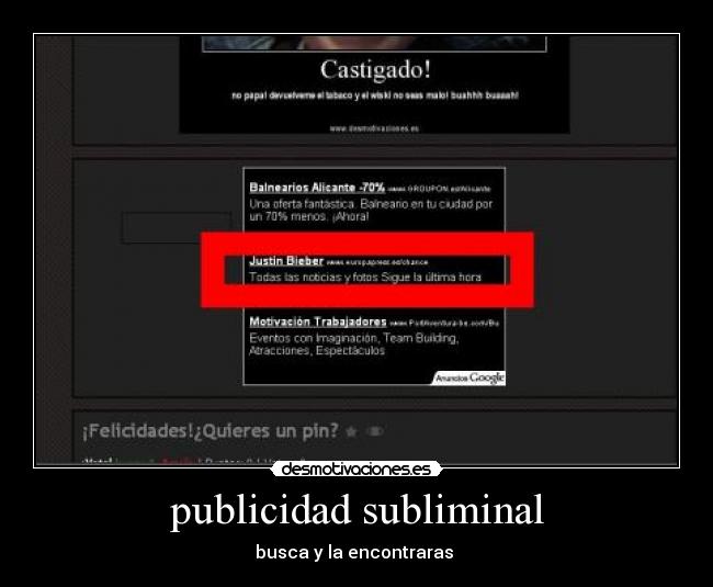 publicidad subliminal - busca y la encontraras