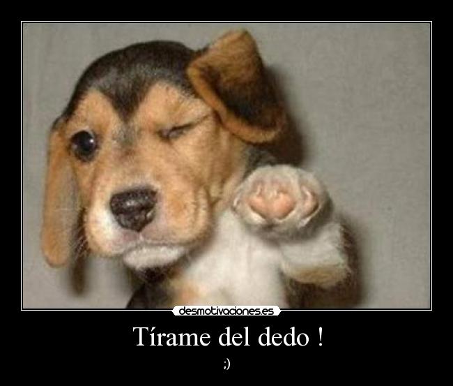 Tírame del dedo ! -
