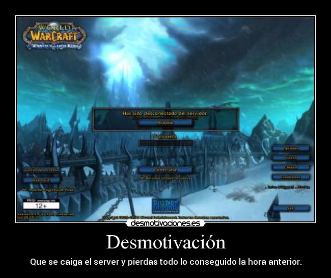 carteles wow world warcraft taser kaos drabon ball desmotivaciones