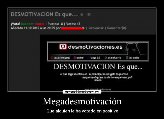 Megadesmotivación - Que alguien le ha votado en positivo