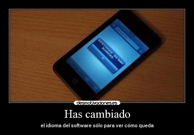 carteles idioma chino software ipod touch desmotivaciones