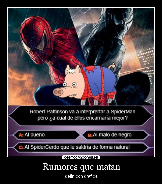 Rumores que matan - definicón grafica