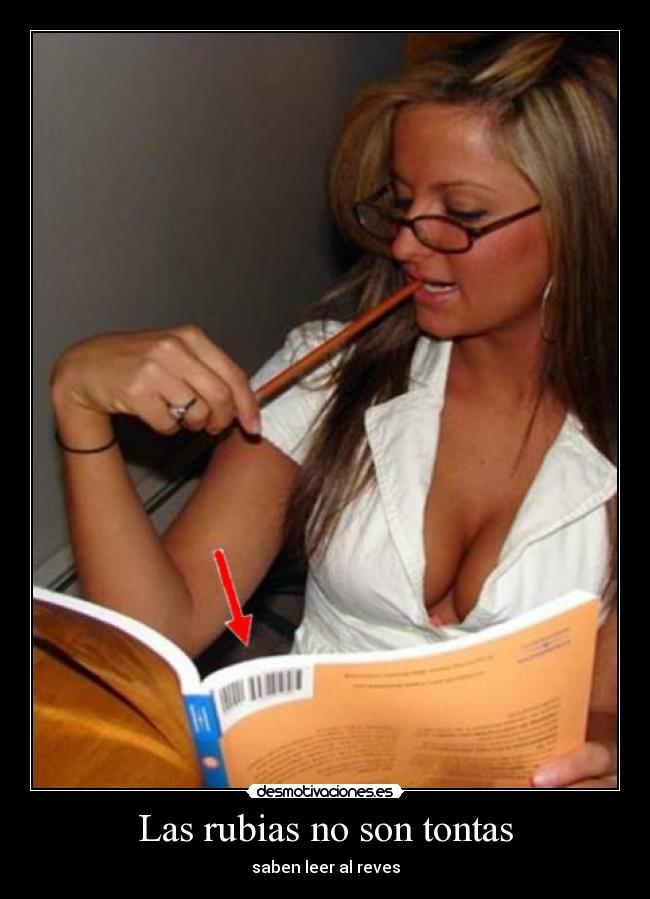 Las rubias no son tontas - saben leer al reves