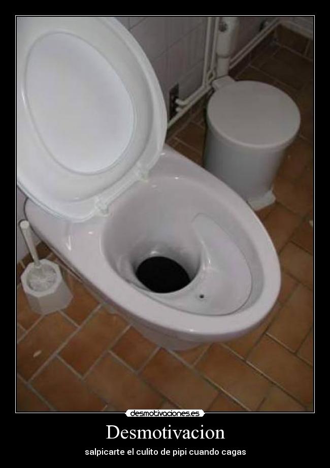 Desmotivacion - salpicarte el culito de pipi cuando cagas
