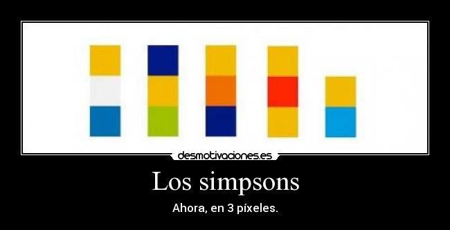 Los simpsons - Ahora, en 3 píxeles.