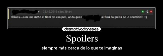 Spoilers -