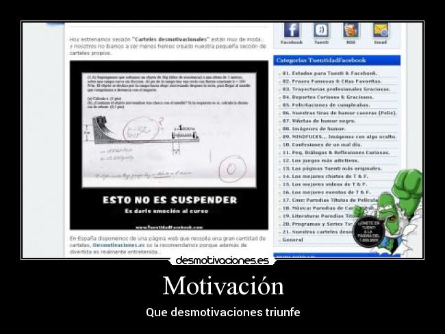 Motivación - Que desmotivaciones triunfe