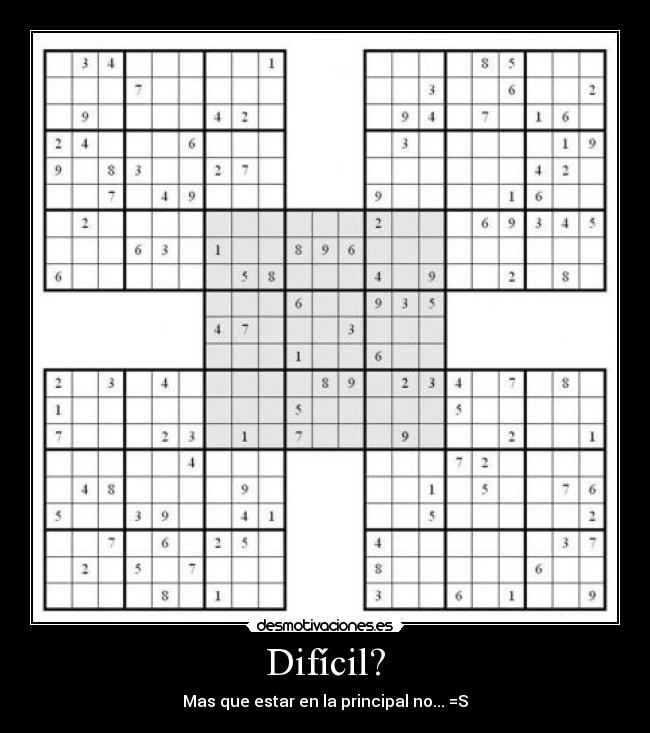 Difícil? - Mas que estar en la principal no... =S