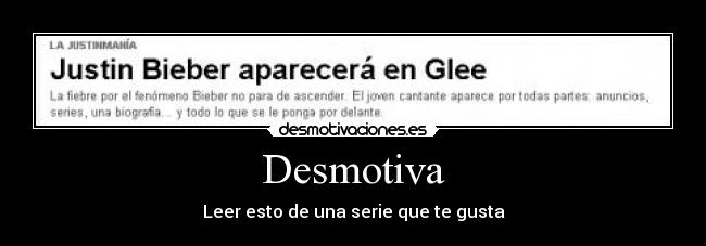 Desmotiva - Leer esto de una serie que te gusta