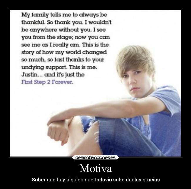 Motiva - Saber que hay alguien que todavia sabe dar las gracias