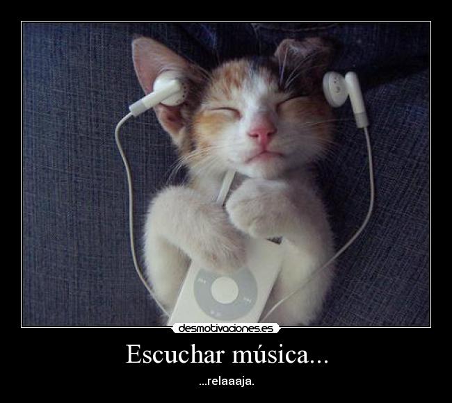 Escuchar música... - ...relaaaja.