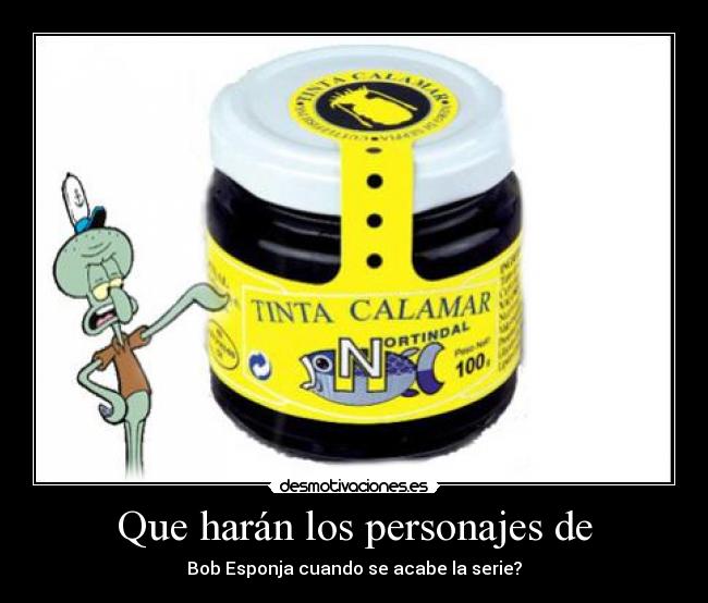 Que harán los personajes de - Bob Esponja cuando se acabe la serie?