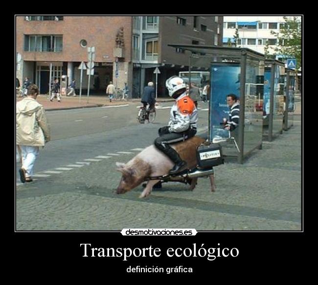 Transporte ecológico - definición gráfica