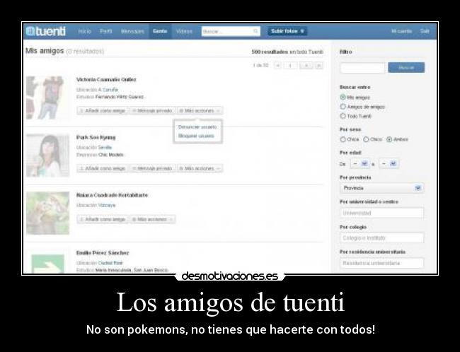 Los amigos de tuenti -