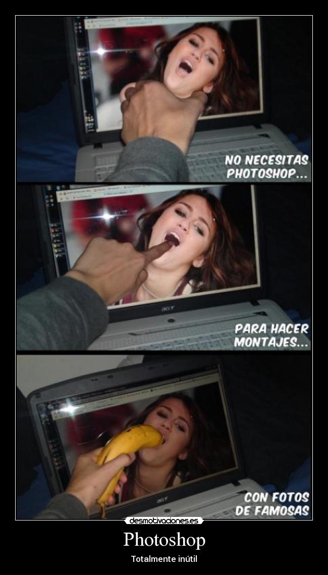 carteles photoshop inutil humor hannah montana desmotivaciones