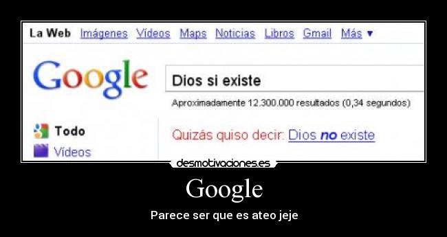 Google - Parece ser que es ateo jeje